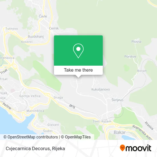 Cvjecarnica Decorus map