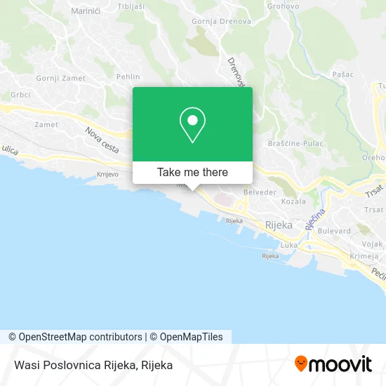 Wasi Poslovnica Rijeka map