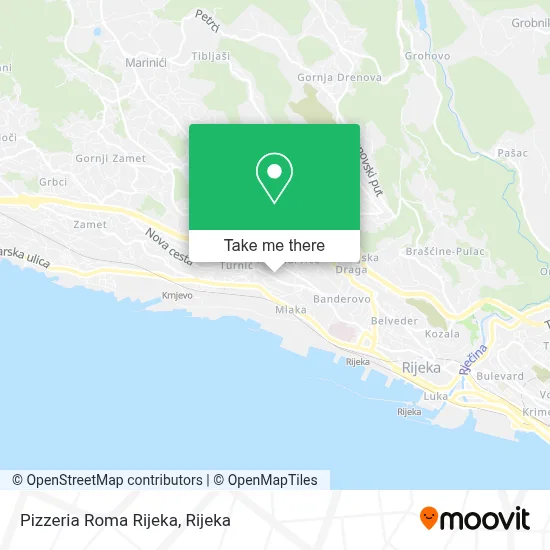 Pizzeria Roma Rijeka map