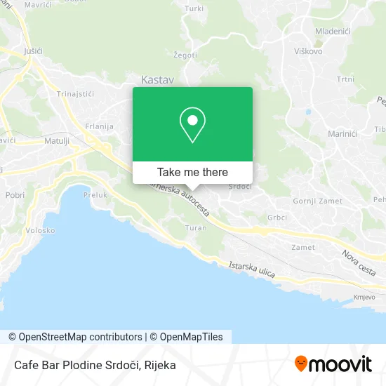 Cafe Bar Plodine Srdoči map