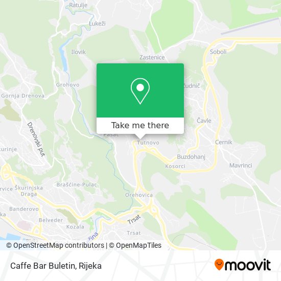 Caffe Bar Buletin map