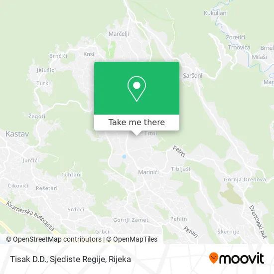 Tisak D.D., Sjediste Regije map