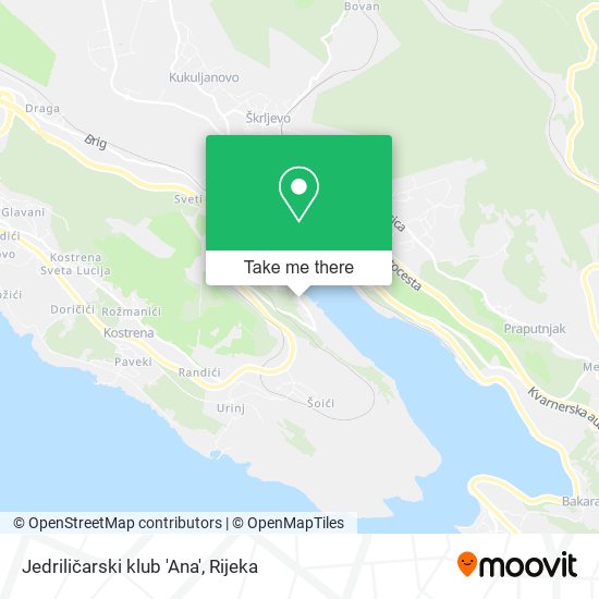 Jedriličarski klub 'Ana' map