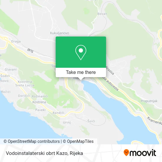 Vodoinstalaterski obrt Kazo map