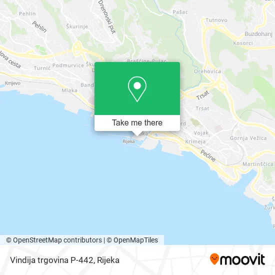 Vindija trgovina P-442 map