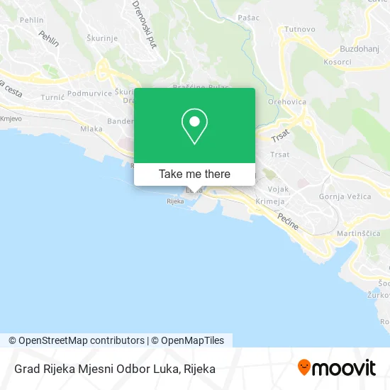 Grad Rijeka Mjesni Odbor Luka map