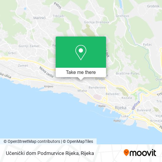 Učenički dom Podmurvice Rijeka map