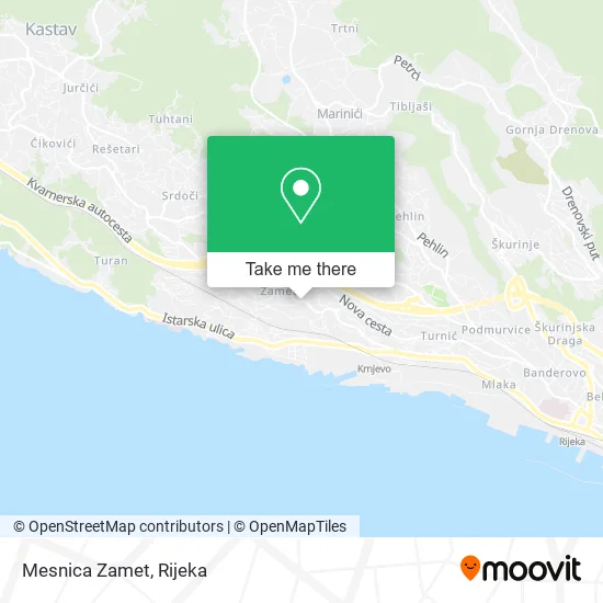 Mesnica Zamet map