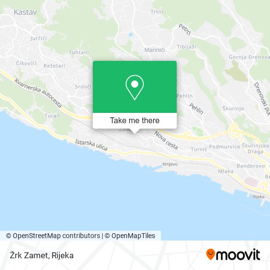 Žrk Zamet map