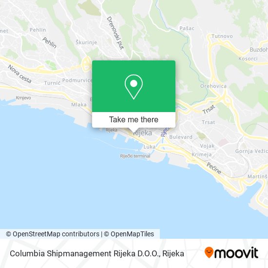 Columbia Shipmanagement Rijeka D.O.O. map