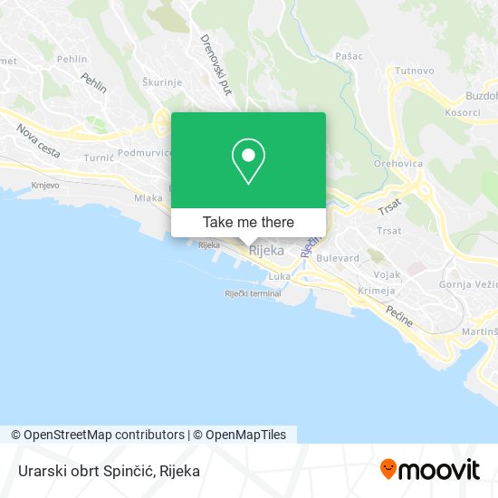 Urarski obrt Spinčić map