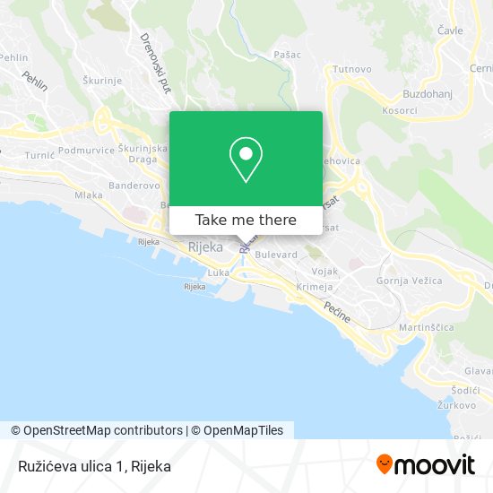 Ružićeva ulica 1 map