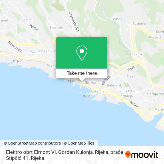 Elektro obrt Elmont Vl. Gordan Kulonja, Rijeka, braće Stipčić 41 map