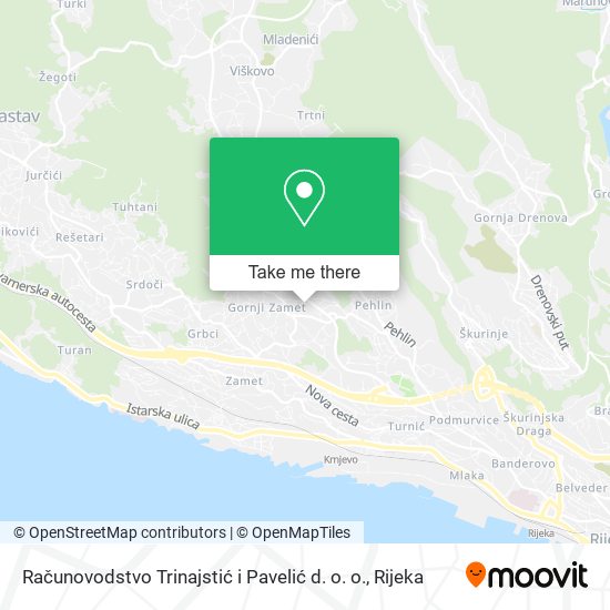 Računovodstvo Trinajstić i Pavelić d. o. o. map