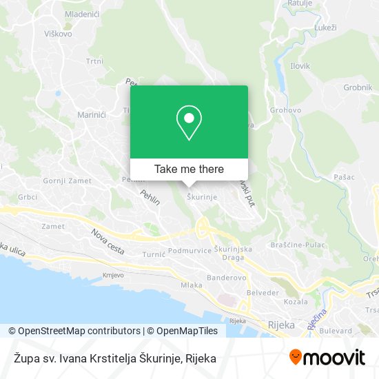 Župa sv. Ivana Krstitelja Škurinje map
