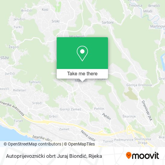 Autoprijevoznički obrt Juraj Biondić map