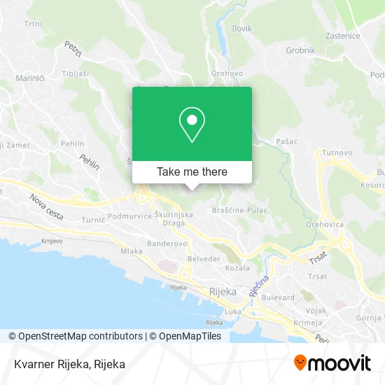 Kvarner Rijeka map