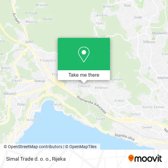 Simal Trade d. o. o. map