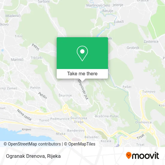 Ogranak Drenova map