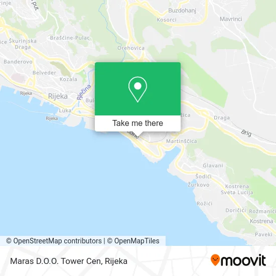 Maras D.O.O. Tower Cen map