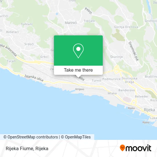 Rijeka Fiume map