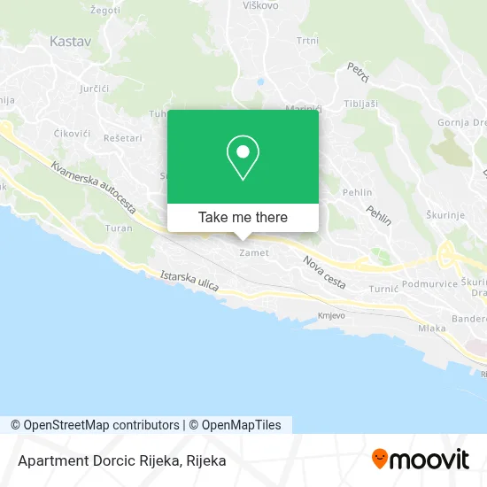 Apartment Dorcic Rijeka map