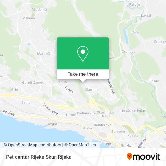 Pet centar Rijeka Skur map