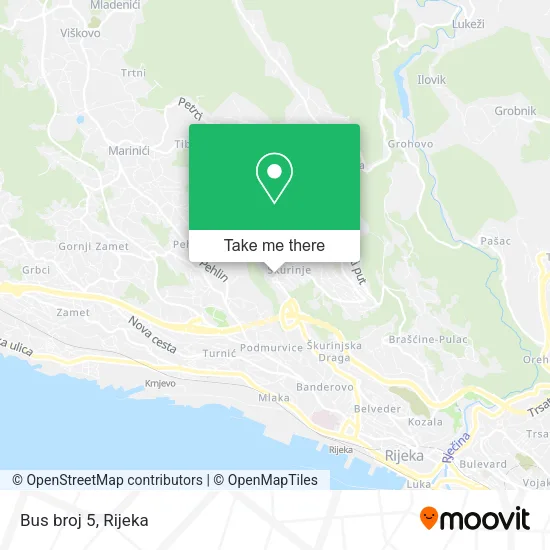 Bus broj 5 map