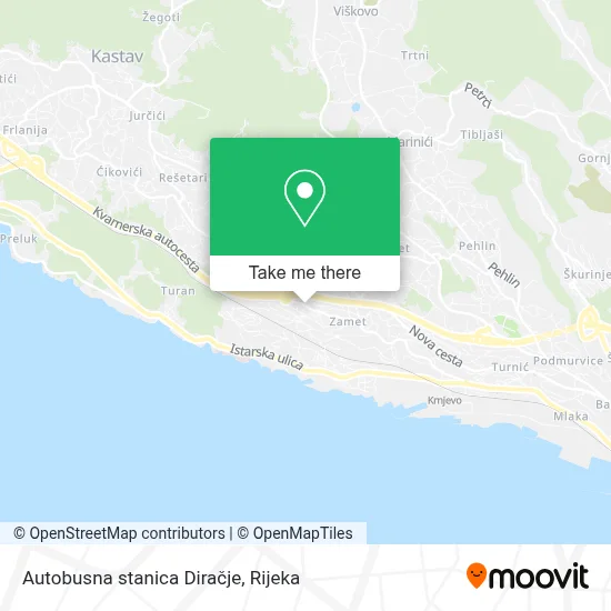 Autobusna stanica  Diračje map