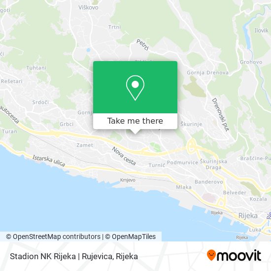 Stadion NK Rijeka | Rujevica map