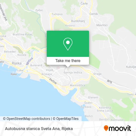 Autobusna stanica Sveta Ana map