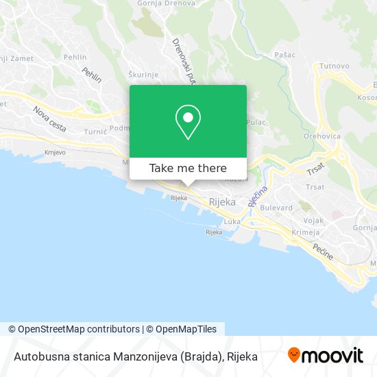 Autobusna stanica Manzonijeva (Brajda) map