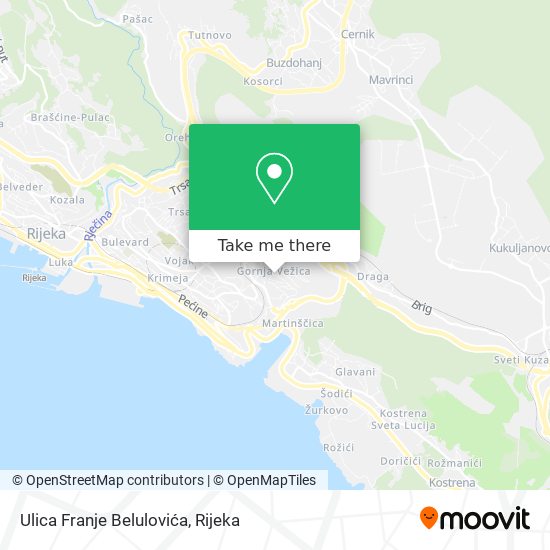 Ulica Franje Belulovića map