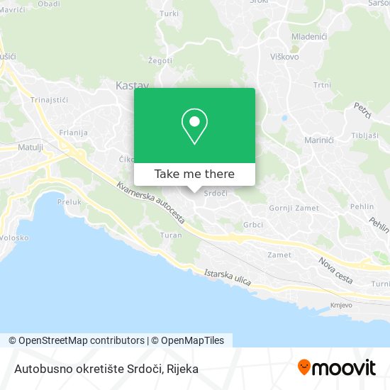 Autobusno okretište Srdoči map