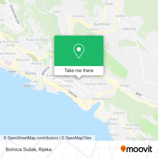 Bolnica Sušak map