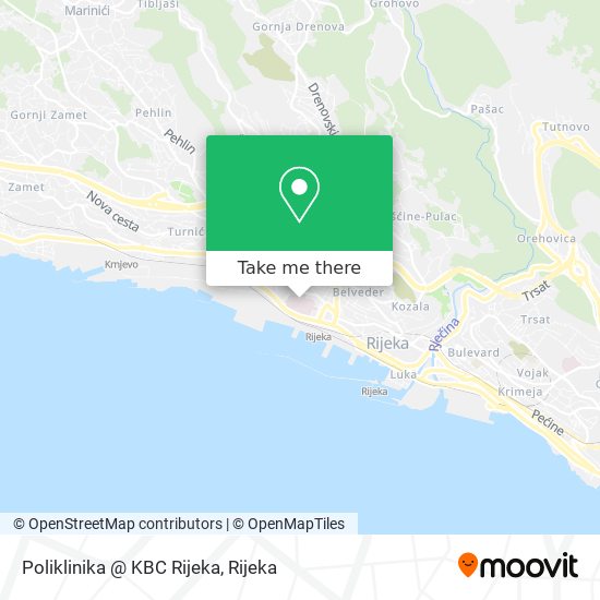 Poliklinika @ KBC Rijeka map