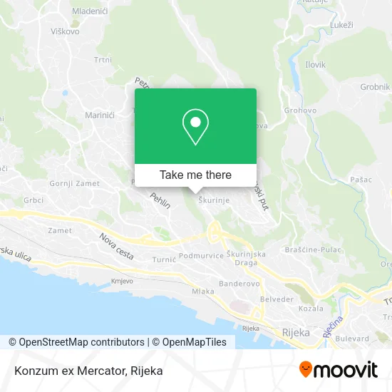 Konzum ex Mercator map
