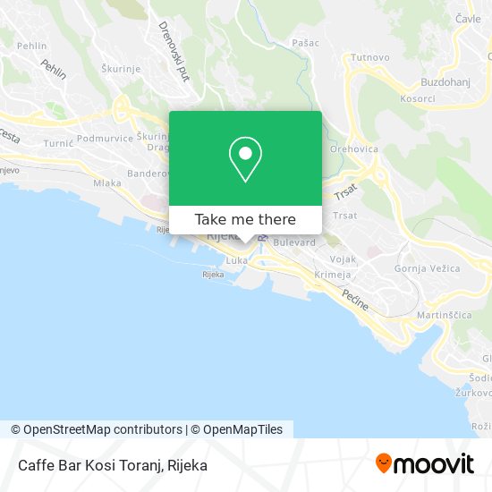 Caffe Bar Kosi Toranj map