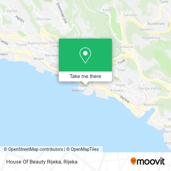 House Of Beauty Rijeka map
