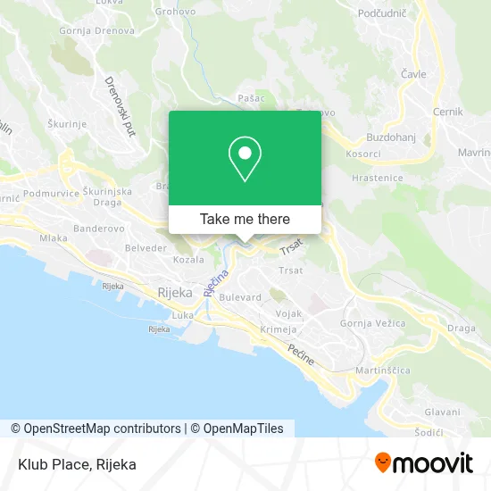 Klub Place map