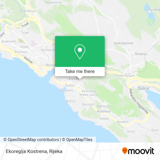 Ekoregija Kostrena map