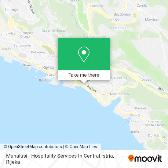 Manalusi - Hospitality Services In Central Istria map