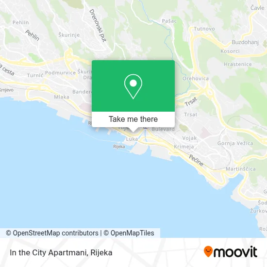 In the City Apartmani map