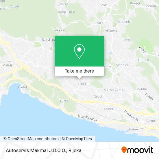Autoservis Makmal J.D.O.O. map
