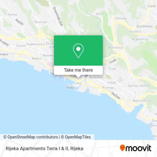 Rijeka Apartments Terra I & II map