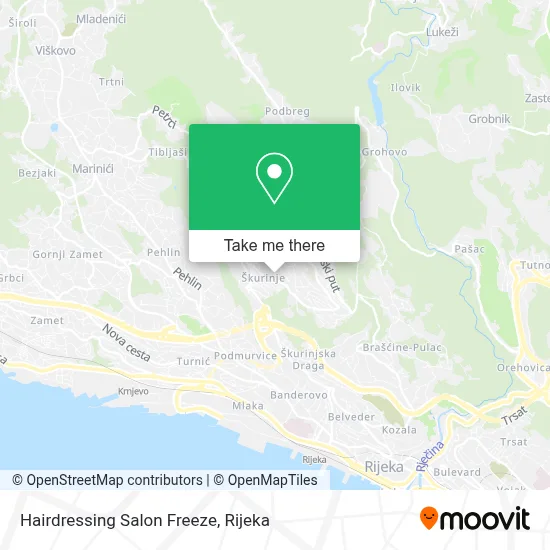 Hairdressing Salon Freeze map