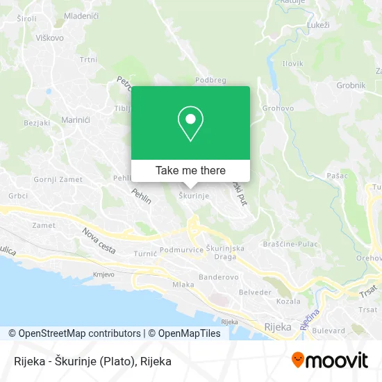 Rijeka - Škurinje (Plato) map