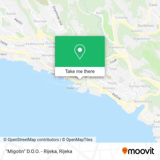 "Migotin" D.O.O. - Rijeka map