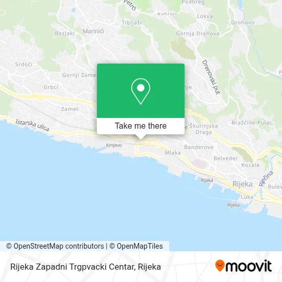 Rijeka Zapadni Trgpvacki Centar map