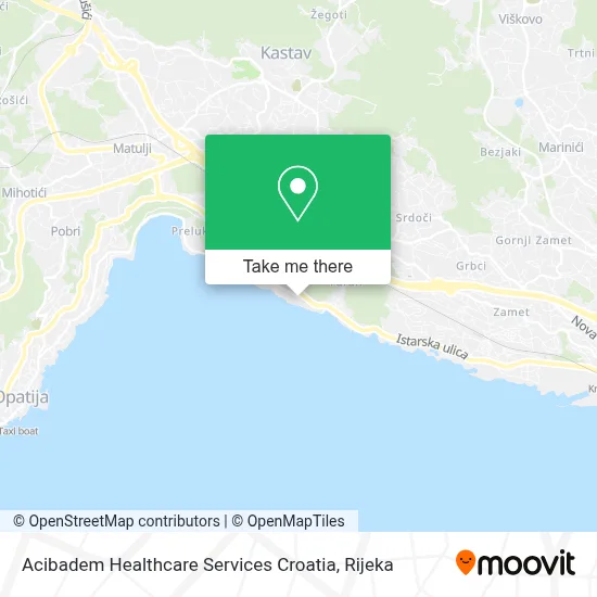 Acibadem Healthcare Services Croatia map